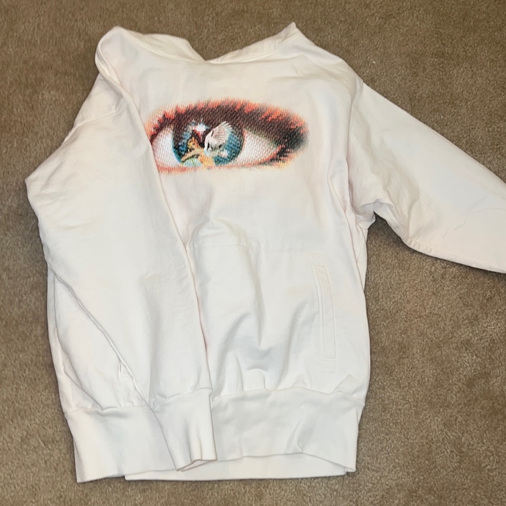 Boys Lie White Graphic Eye Pullover Sweatshirt